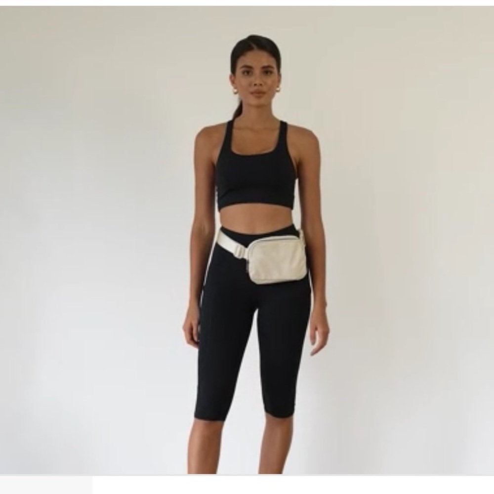 Tan Ododos Waist / Belt BAG. Multiple zipper pockets. Adjustable strap. New!